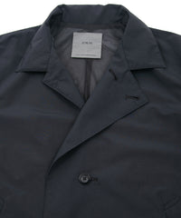 スリーレイヤー 防水 タスランタフタ バイカーロングコート - BLACK