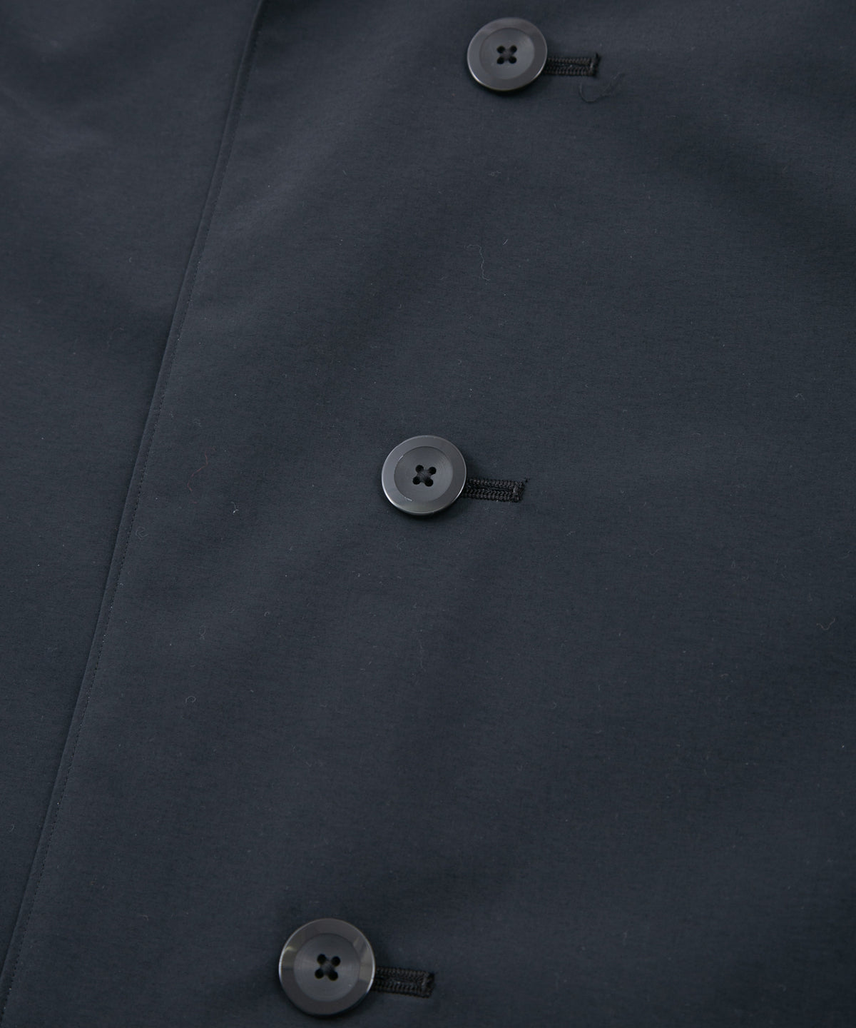 スリーレイヤー 防水 タスランタフタ バイカーロングコート - BLACK