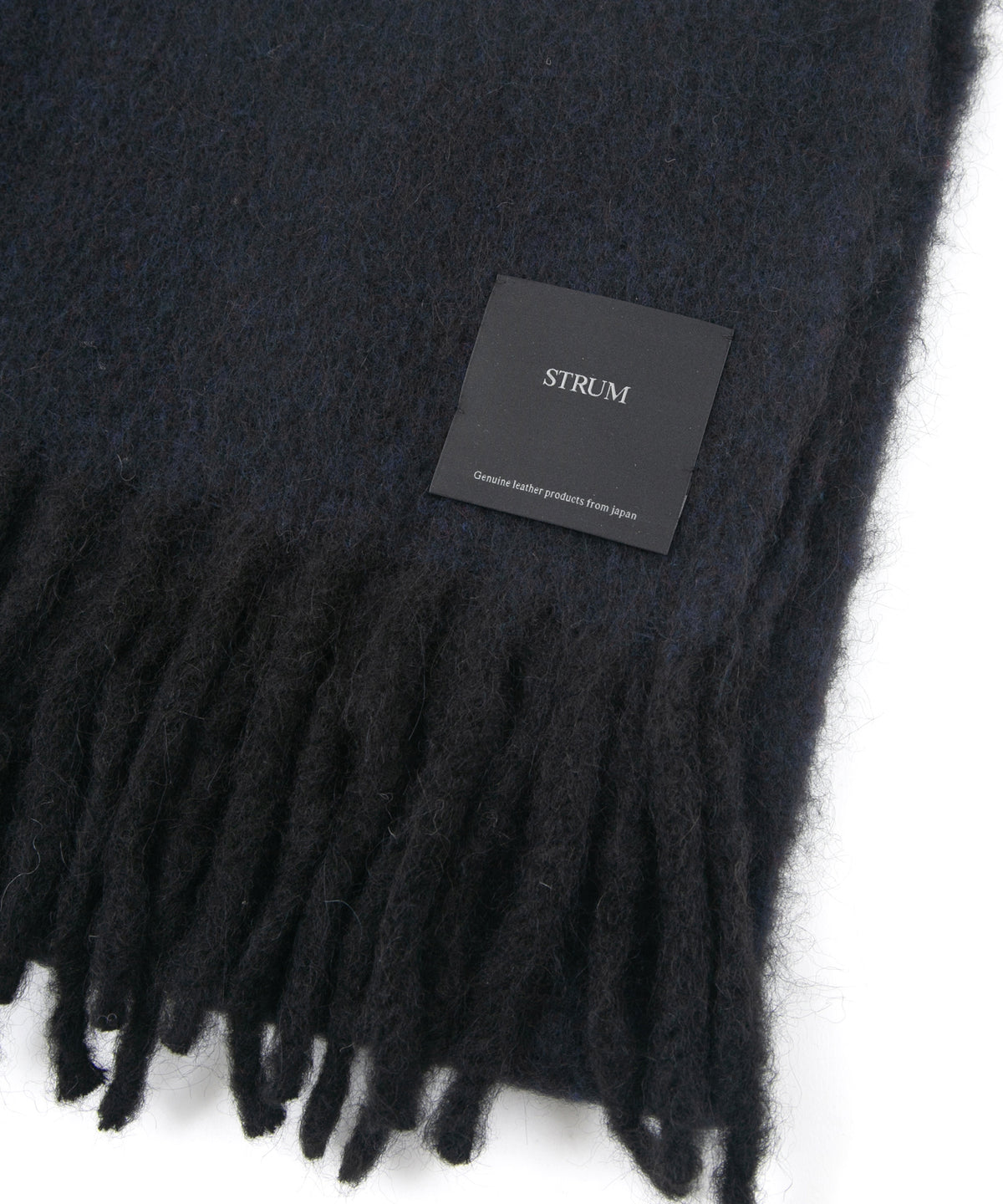 Alpaca Wool Brushed Scarf - BLACK