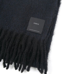 Alpaca Wool Brushed Scarf - BLACK