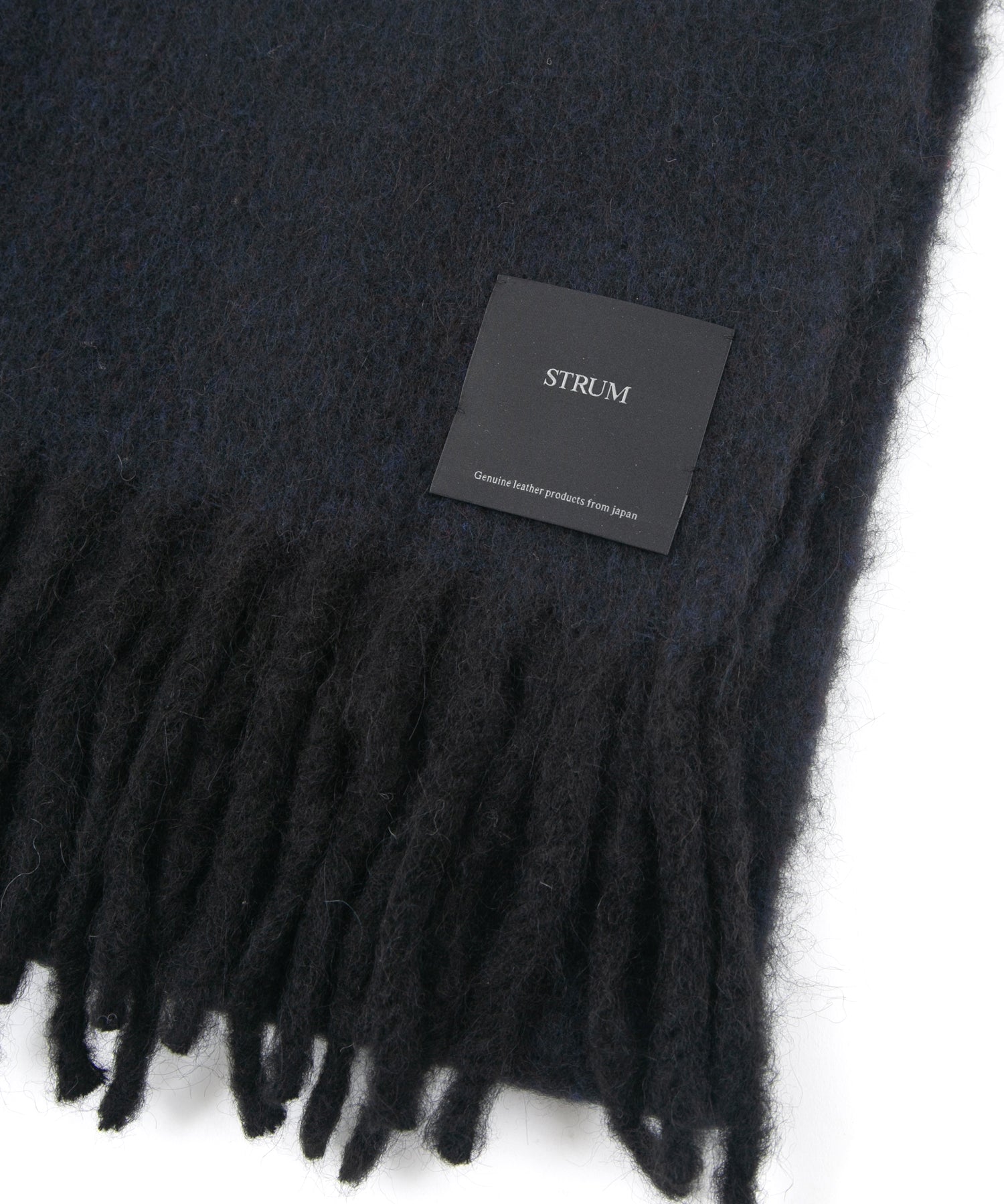 Load image into Gallery viewer, Alpaca Wool Brushed Scarf - BLACK