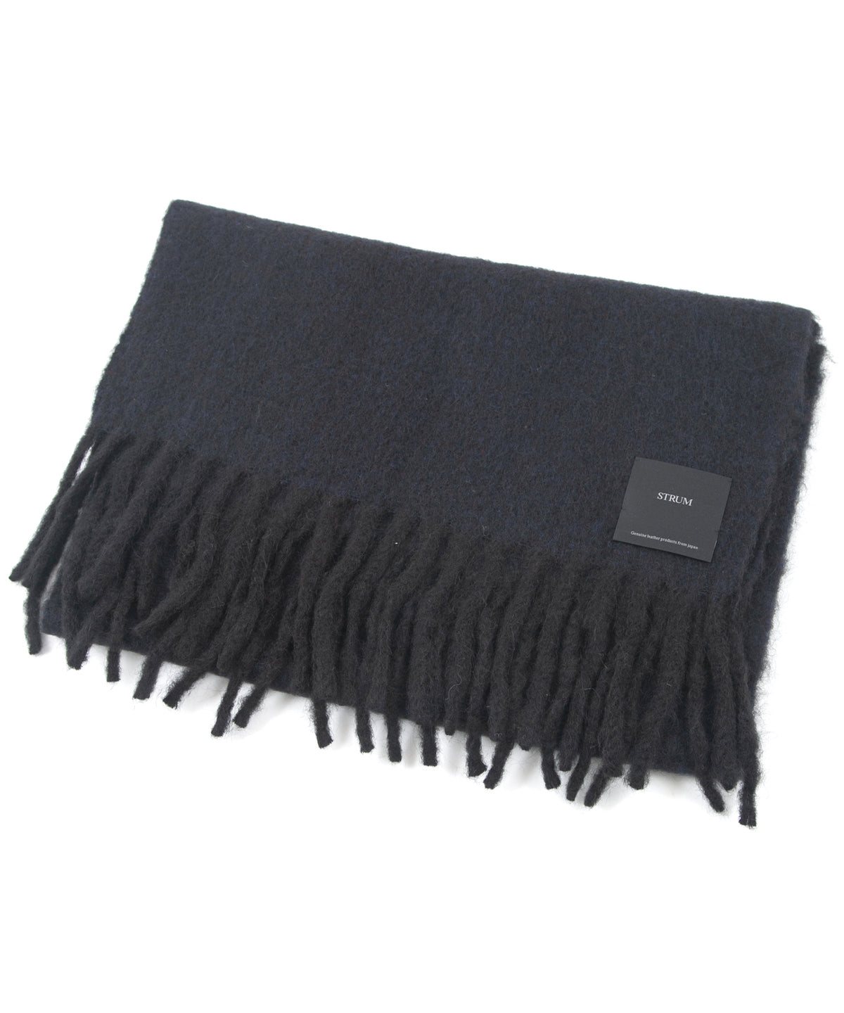 Alpaca Wool Brushed Scarf - BLACK