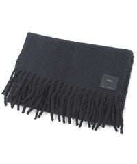 Alpaca Wool Brushed Scarf - BLACK