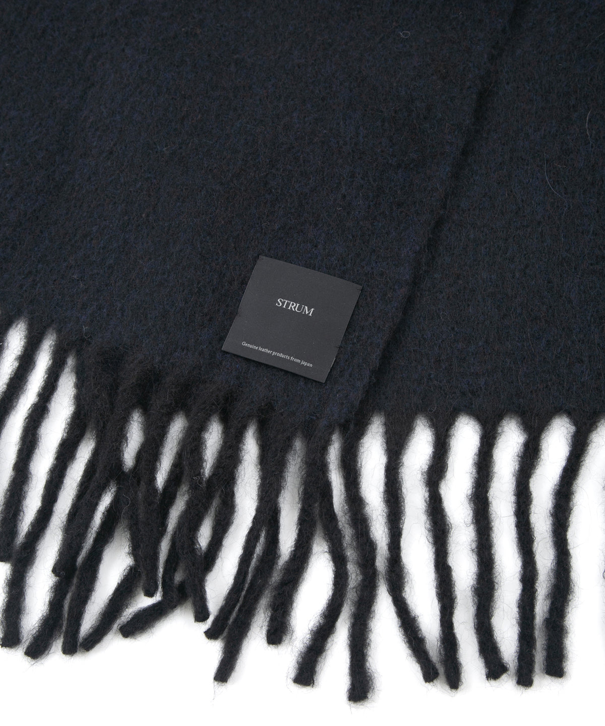 Alpaca Wool Brushed Scarf - BLACK