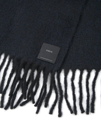 Alpaca Wool Brushed Scarf - BLACK