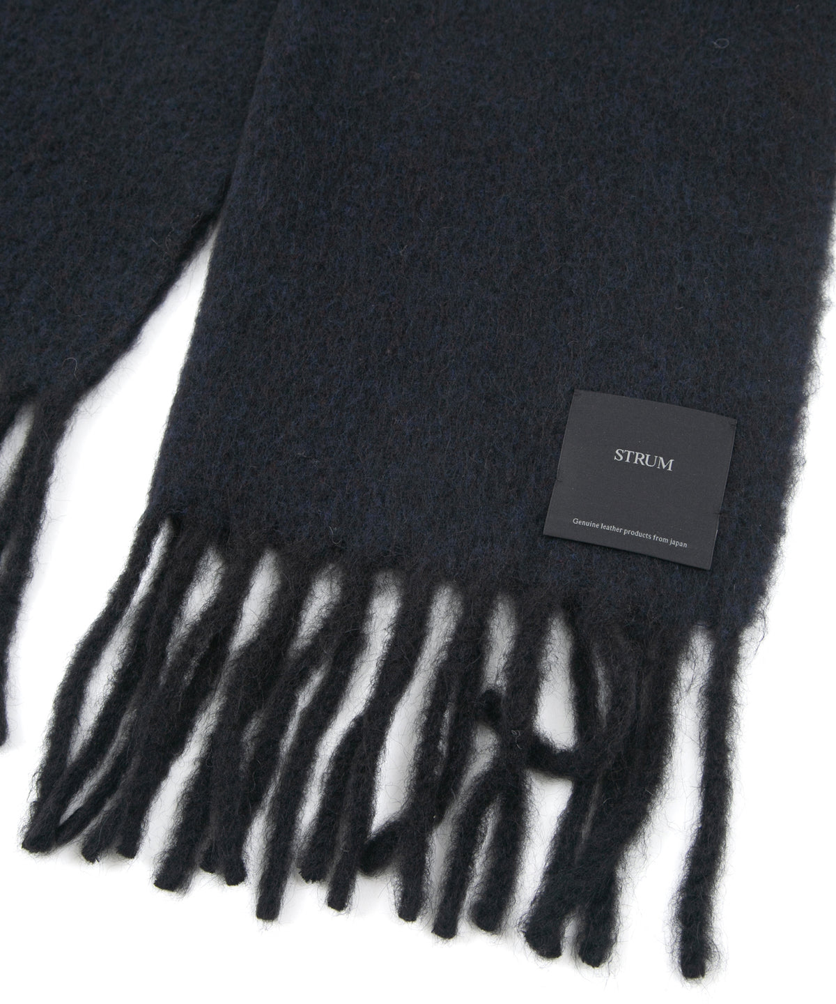 Alpaca Wool Brushed Scarf - BLACK