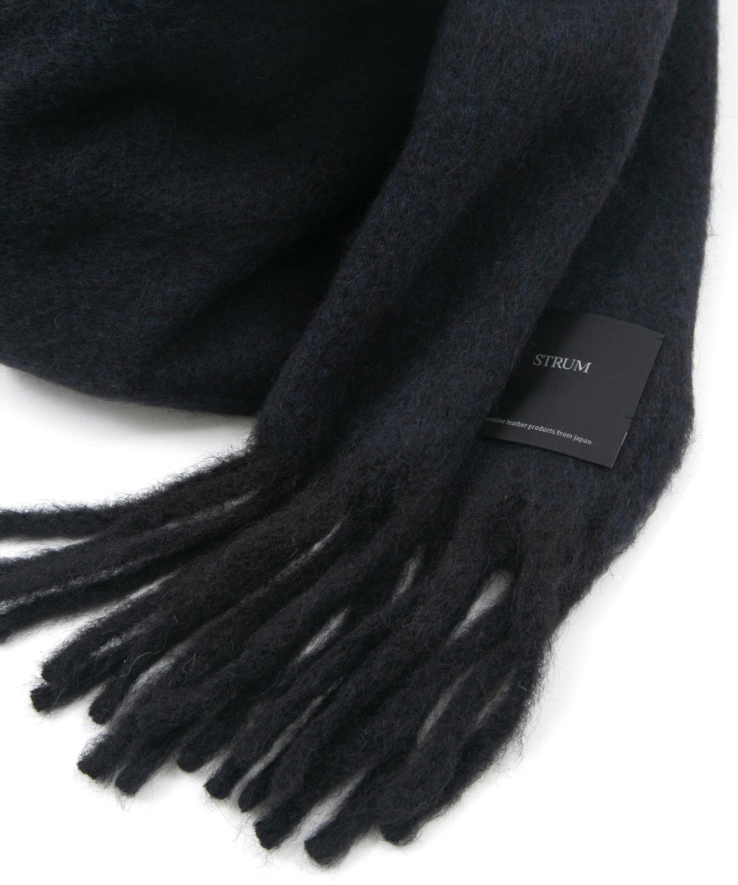 Load image into Gallery viewer, Alpaca Wool Brushed Scarf - BLACK