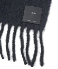 Alpaca Wool Brushed Scarf - BLACK