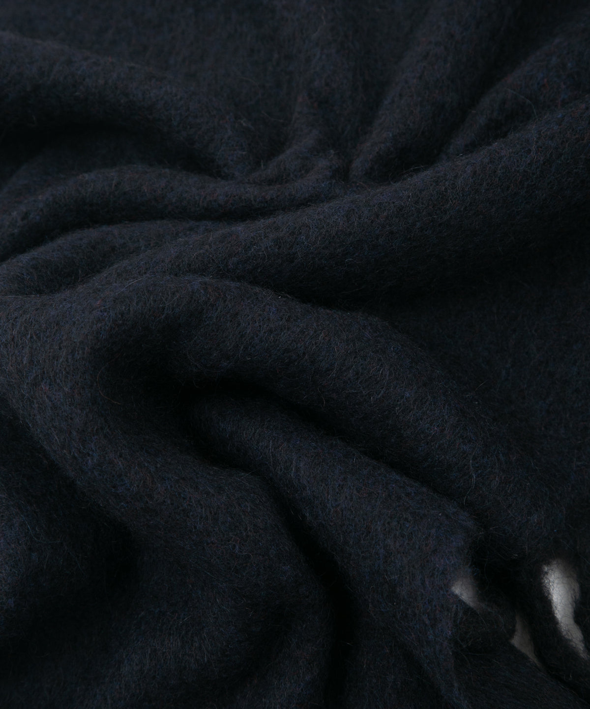 Alpaca Wool Brushed Scarf - BLACK