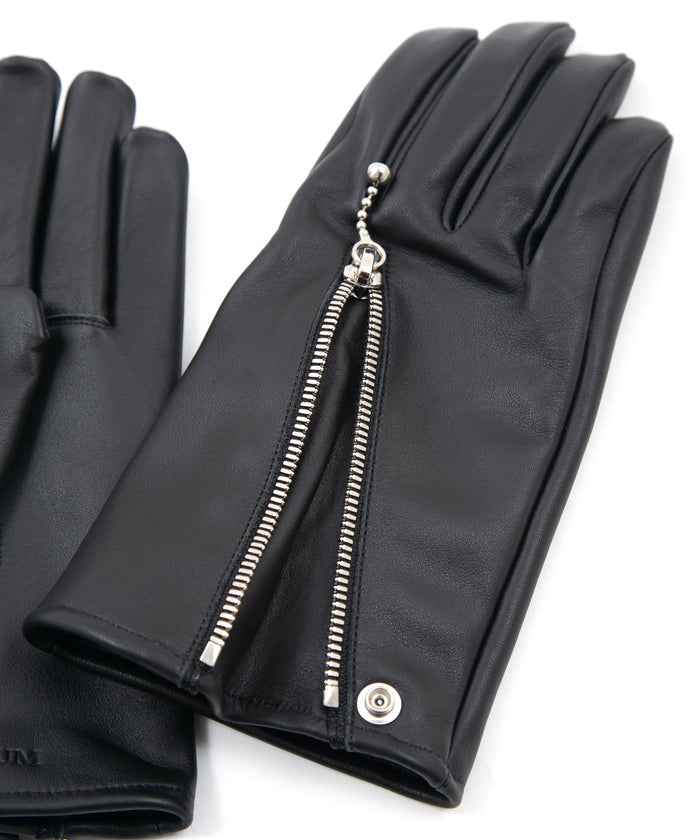 クロム鞣し ステアハイド HIGH GEAR 2 ダブルライダースグローブ - BLACK