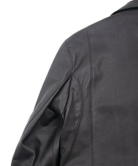 オイルカーフ SPEEDER ダブルライダースジャケット - BLACK