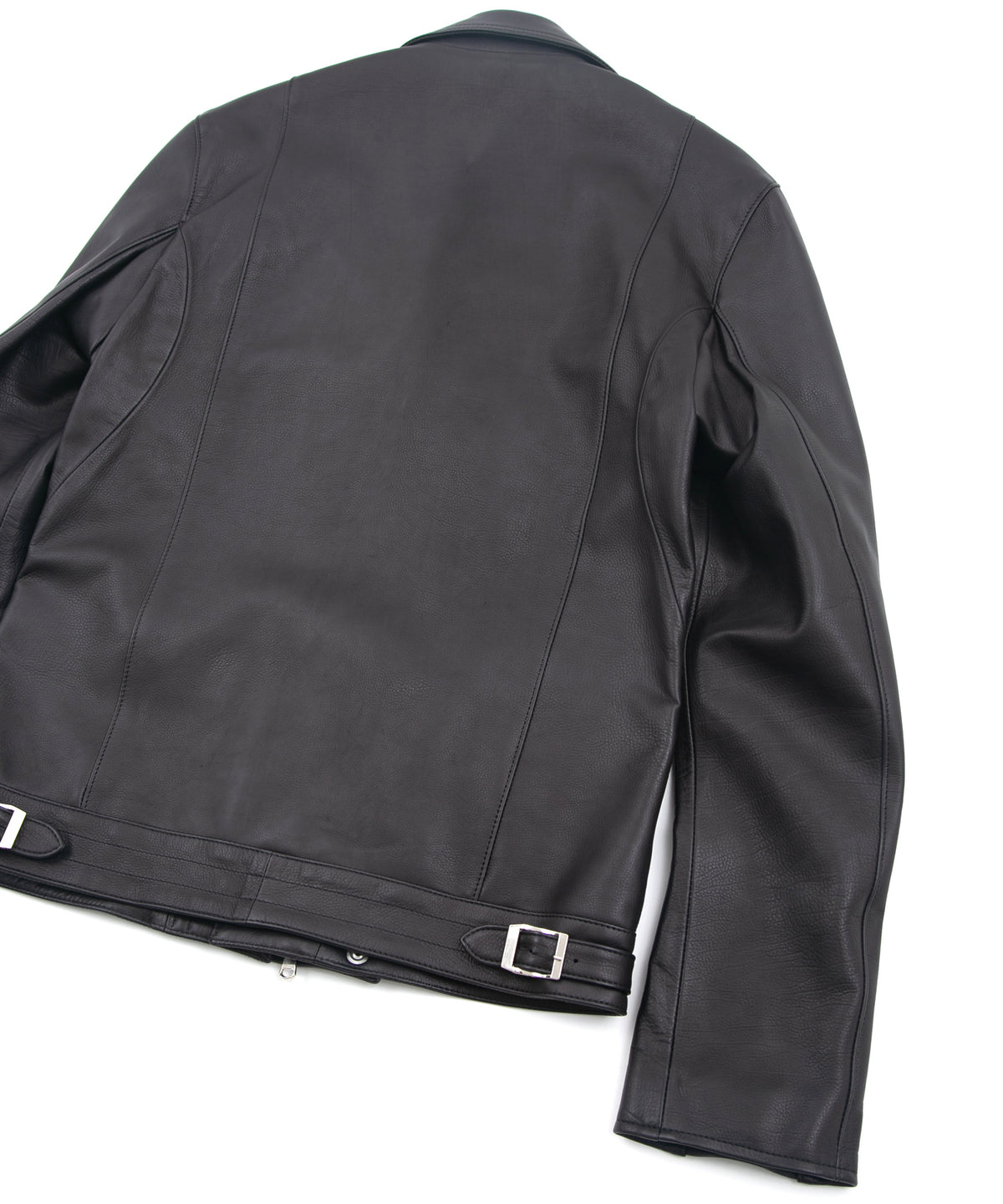 オイルカーフ SPEEDER ダブルライダースジャケット - BLACK