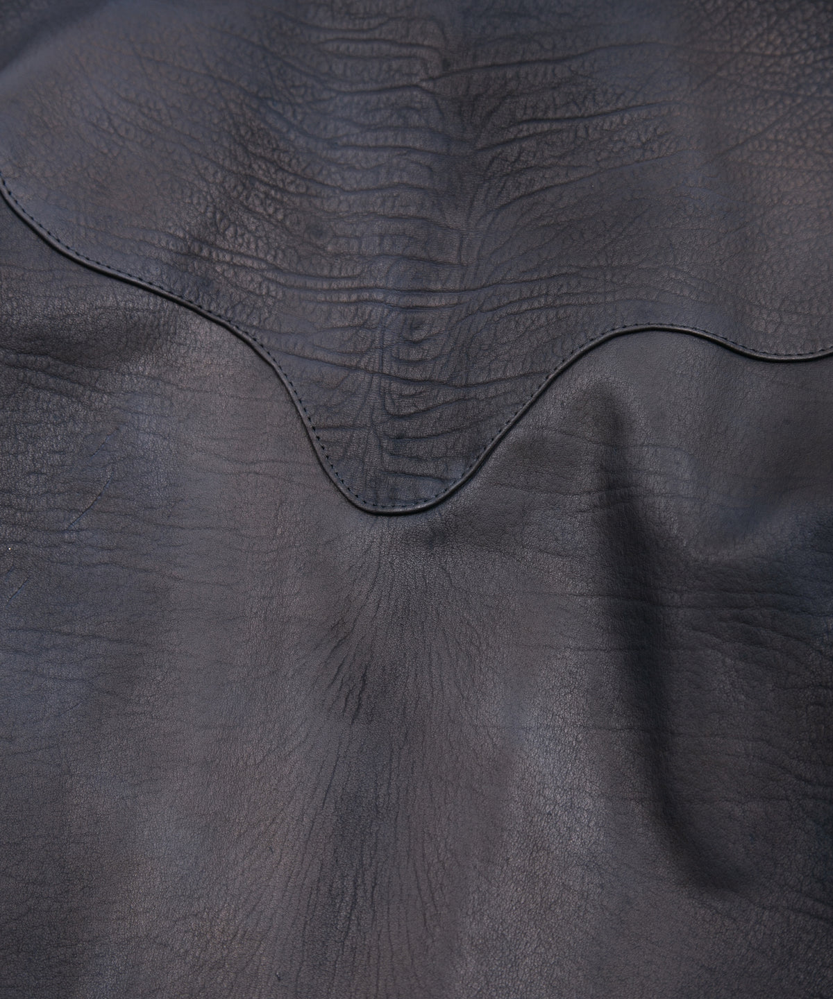 White tanned and vegetable tanned calfskin Burning dyed - Product Burning Dyed EDDIE Western Shirt - JEAN BLACK