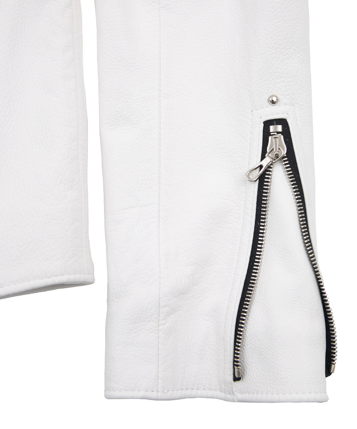 白鞣し ディアスキン  HI-FLYER ダブルライダースジャケット - WHITE