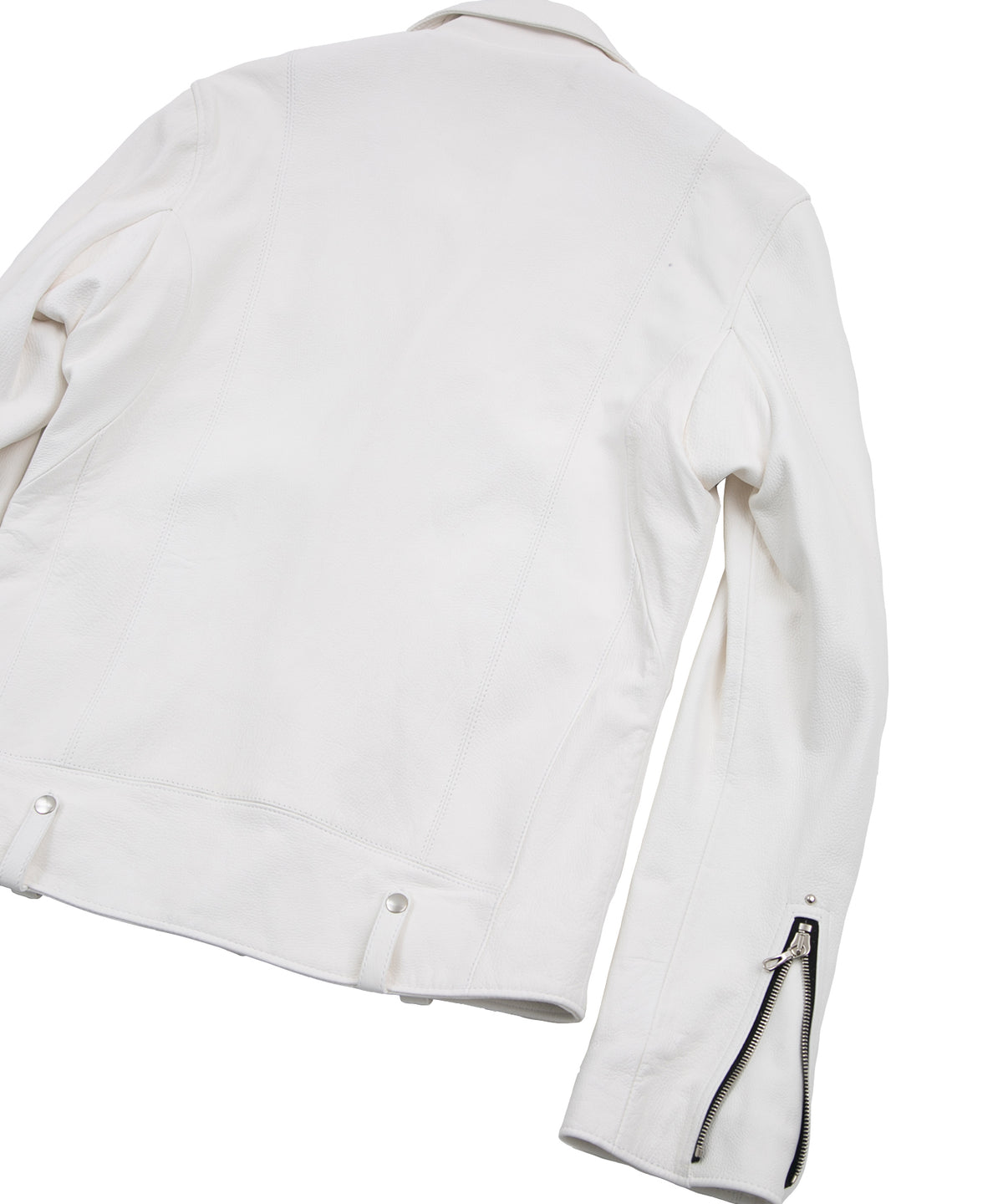 白鞣し ディアスキン  HI-FLYER ダブルライダースジャケット - WHITE