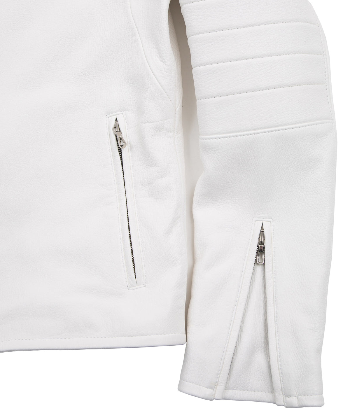 白鞣し ディアスキン  RAW BURST セミダブル ライダース - WHITE