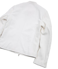 白鞣し ディアスキン  RAW BURST セミダブル ライダース - WHITE