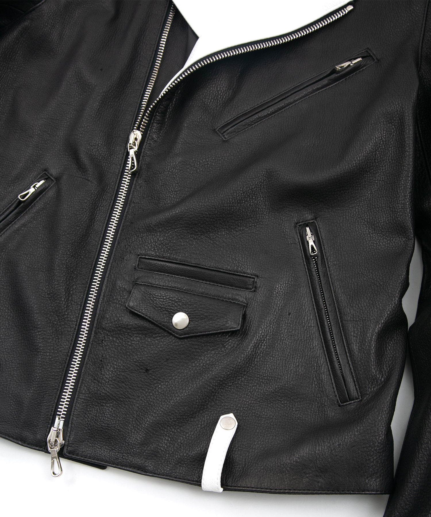 白鞣し × 黒染め ディアスキン 2トーン JOEY ダブルライダース