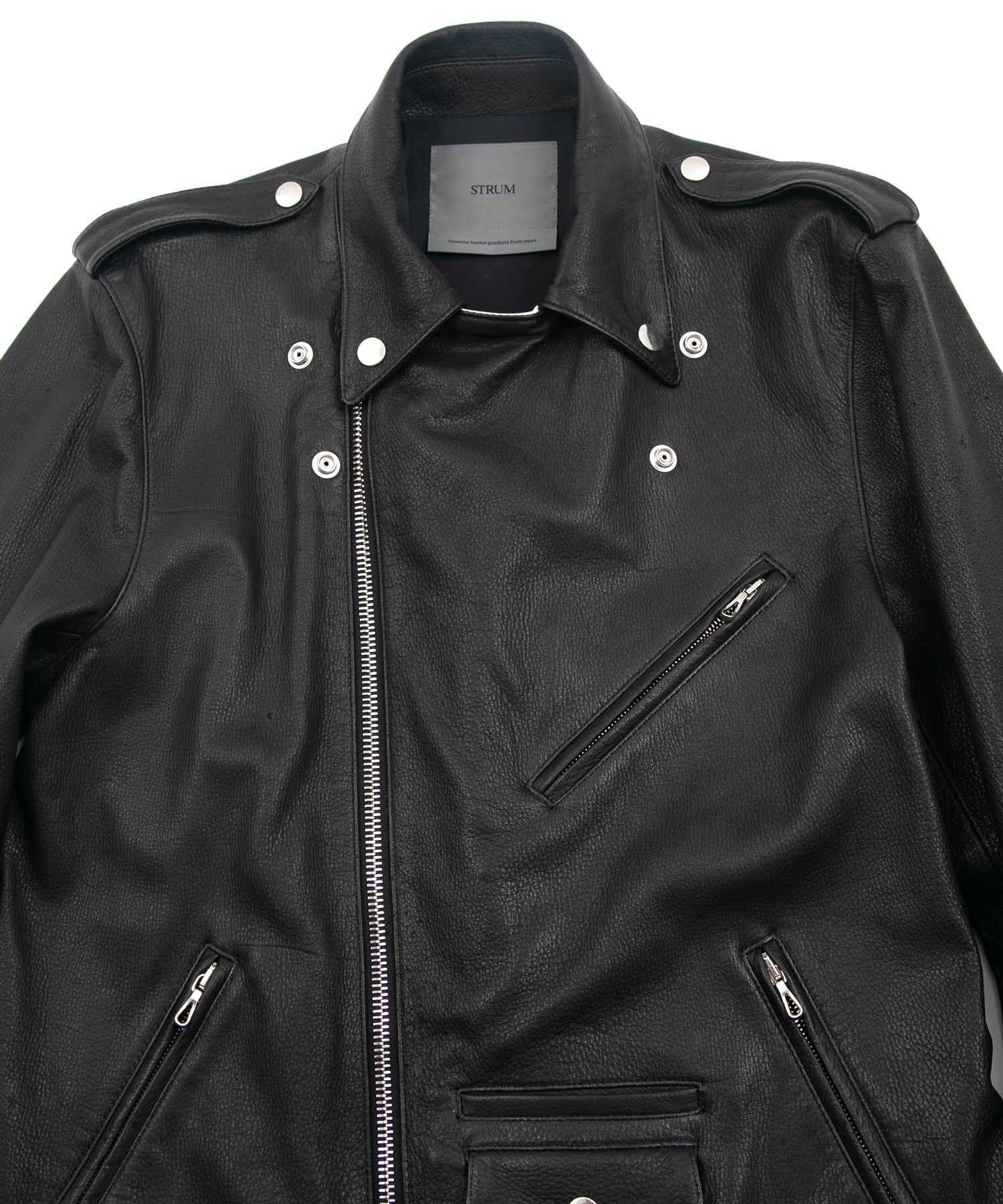 Stros様2 白鞣し × 黒染め ディアスキン 2トーン JOEY ダブルライダース