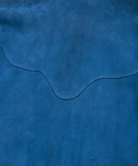 Sheepskin Suede EDDIE Western Shirt - BLUE