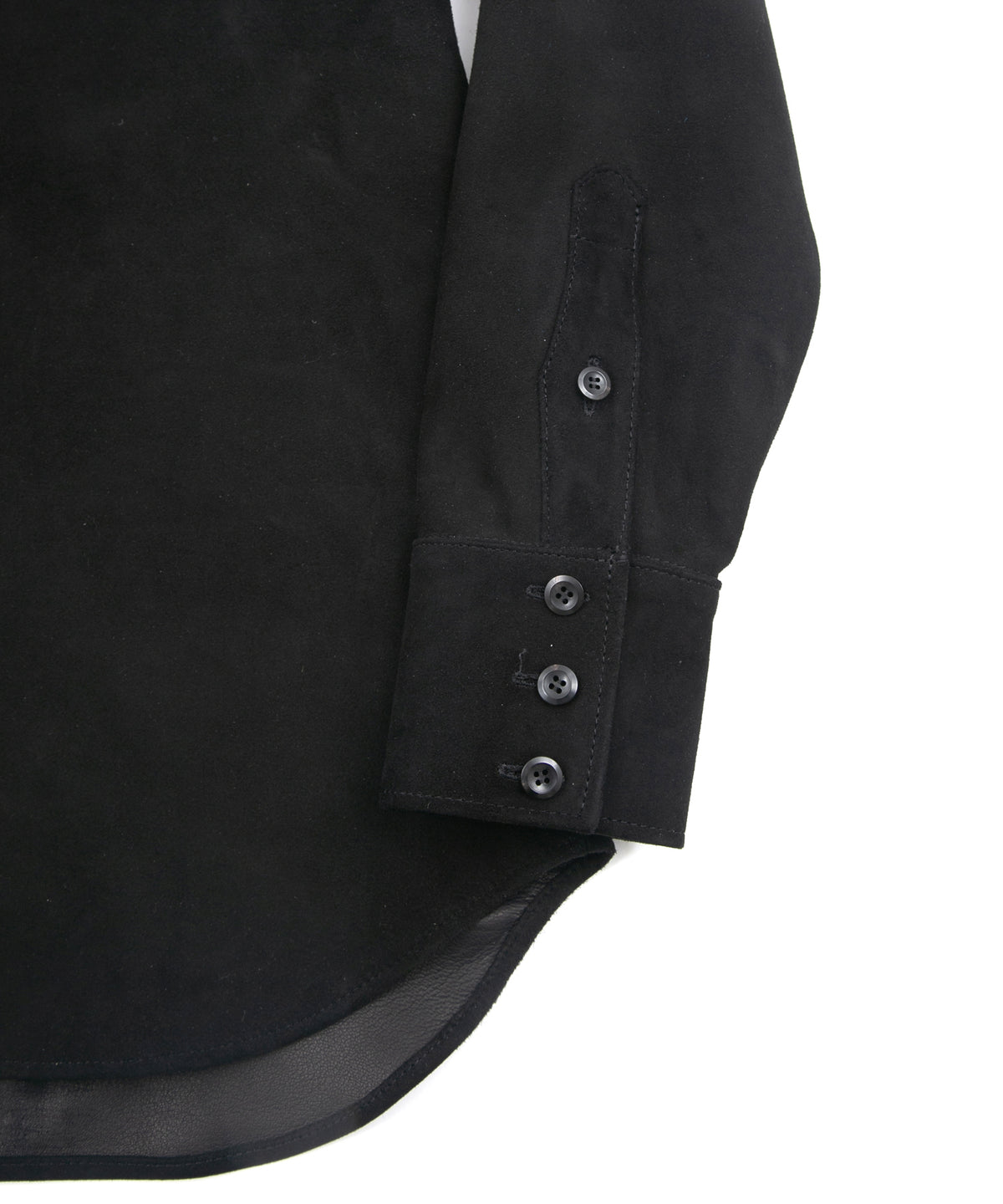 Sheepskin Suede EDDIE Western Shirt - BLACK