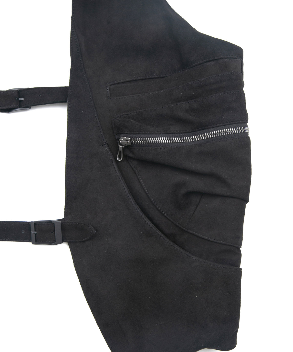 Sheepskin Suede HI-STEP Tactical Vest - BLACK