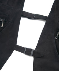 Sheepskin Suede HI-STEP Tactical Vest - BLACK