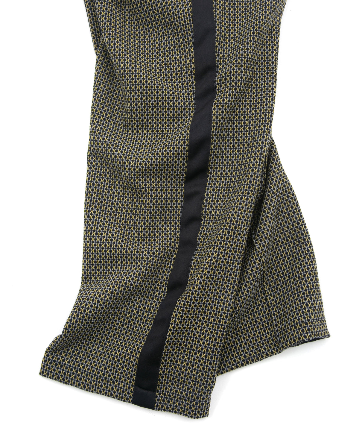 ポリ レーヨン ストレッチ ドビー トラック テーパードパンツ - YELLOW × NAVY