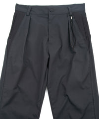 スパンポリ ストレッチ ツイール ピストル パンツ - GRAY × BLACK