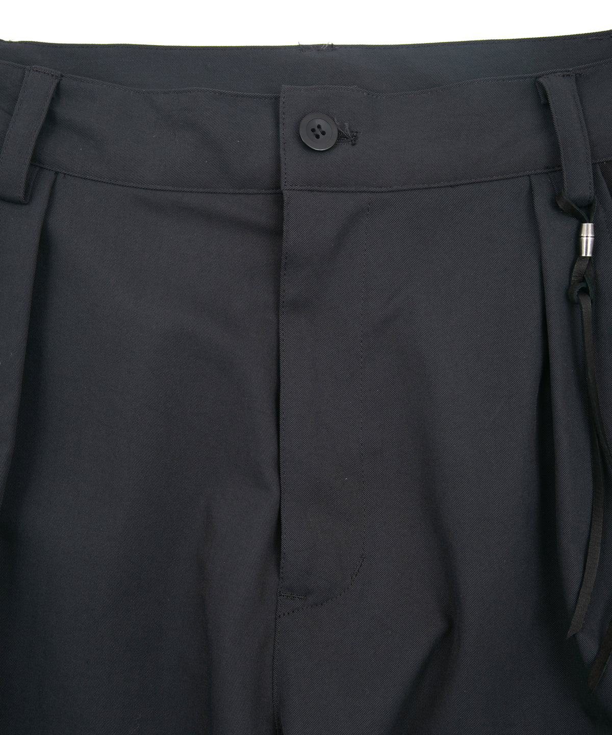 スパンポリ ストレッチ ツイール ピストル パンツ - GRAY × BLACK