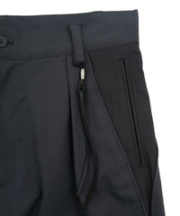 スパンポリ ストレッチ ツイール ピストル パンツ - GRAY × BLACK