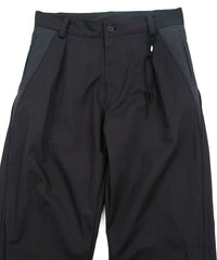 スパンポリ ストレッチ ツイール ピストル パンツ - BLACK × GRAY