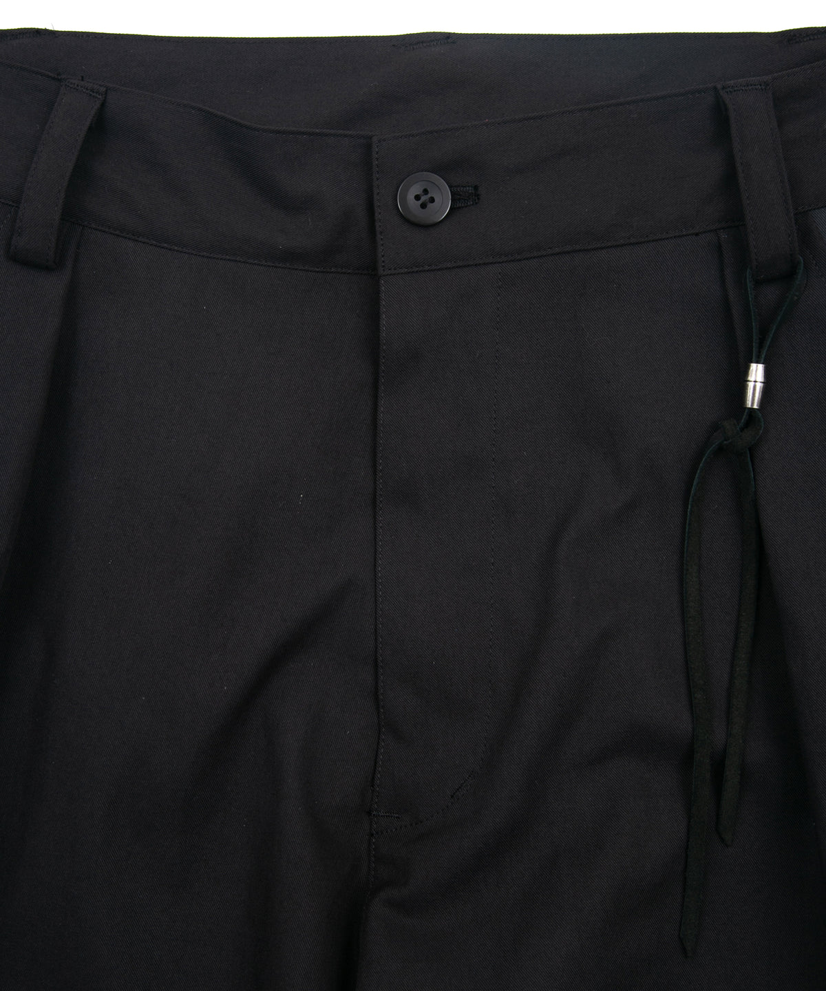 スパンポリ ストレッチ ツイール ピストル パンツ - BLACK × GRAY