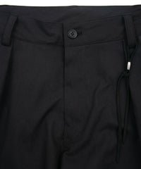 スパンポリ ストレッチ ツイール ピストル パンツ - BLACK × GRAY