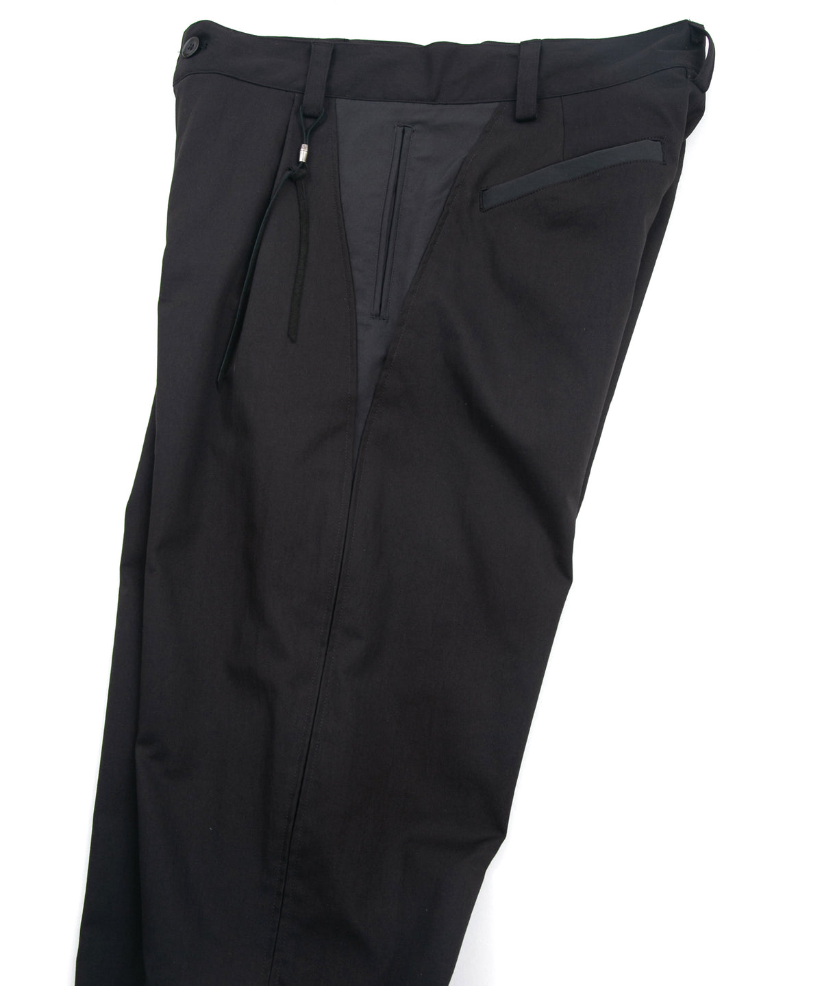 スパンポリ ストレッチ ツイール ピストル パンツ - BLACK × GRAY