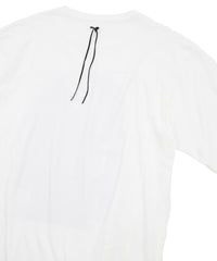 30/- Natural soft jersey "FxxK THE WORLD" wide T-shirt (oversized) - WHITE