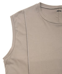 50/1 Supima Cotton High Twist Double Jersey Sleeveless Cut and Sewn - OLIVE