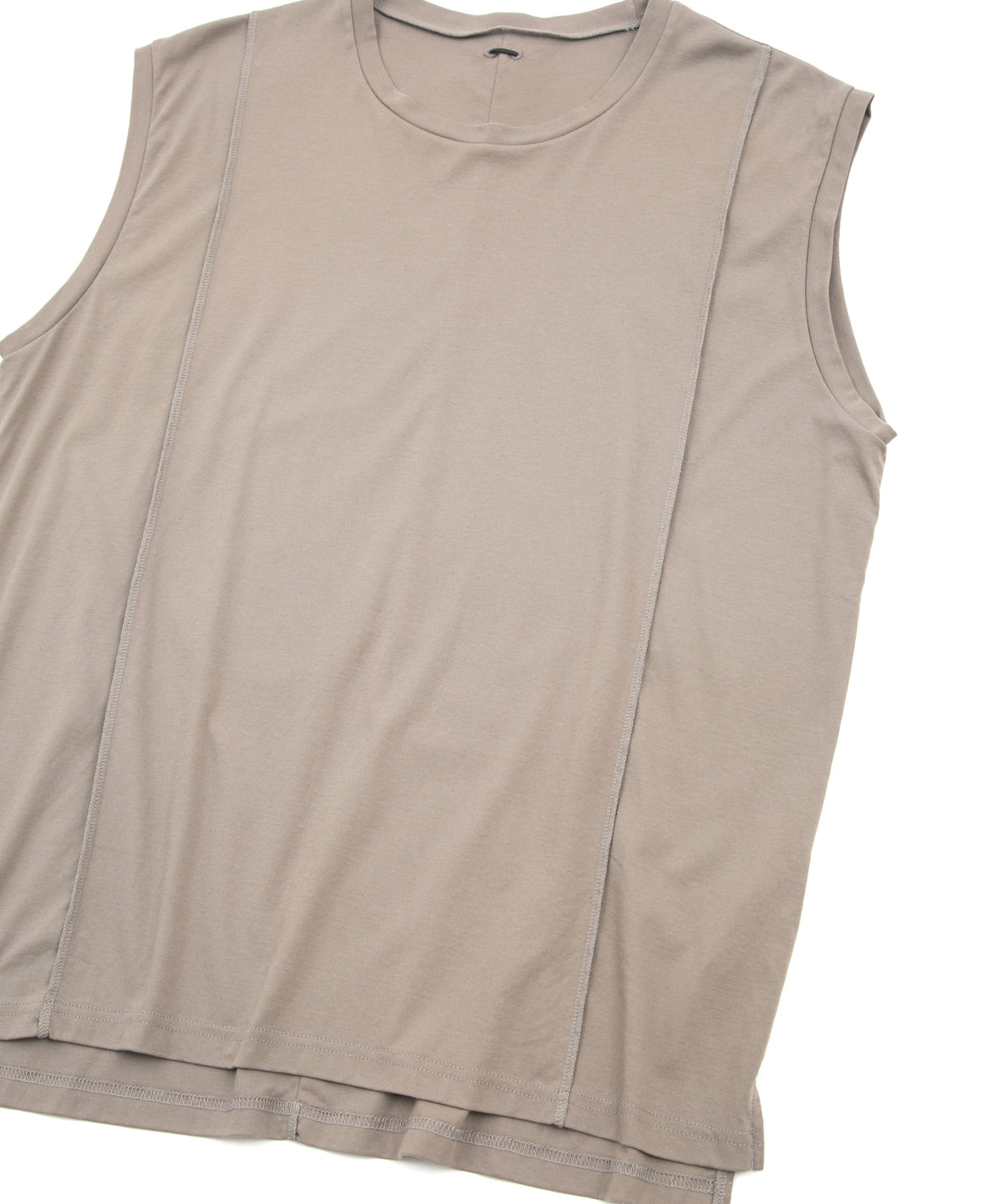 50/1 Supima Cotton High Twist Double Jersey Sleeveless Cut and Sewn - OLIVE