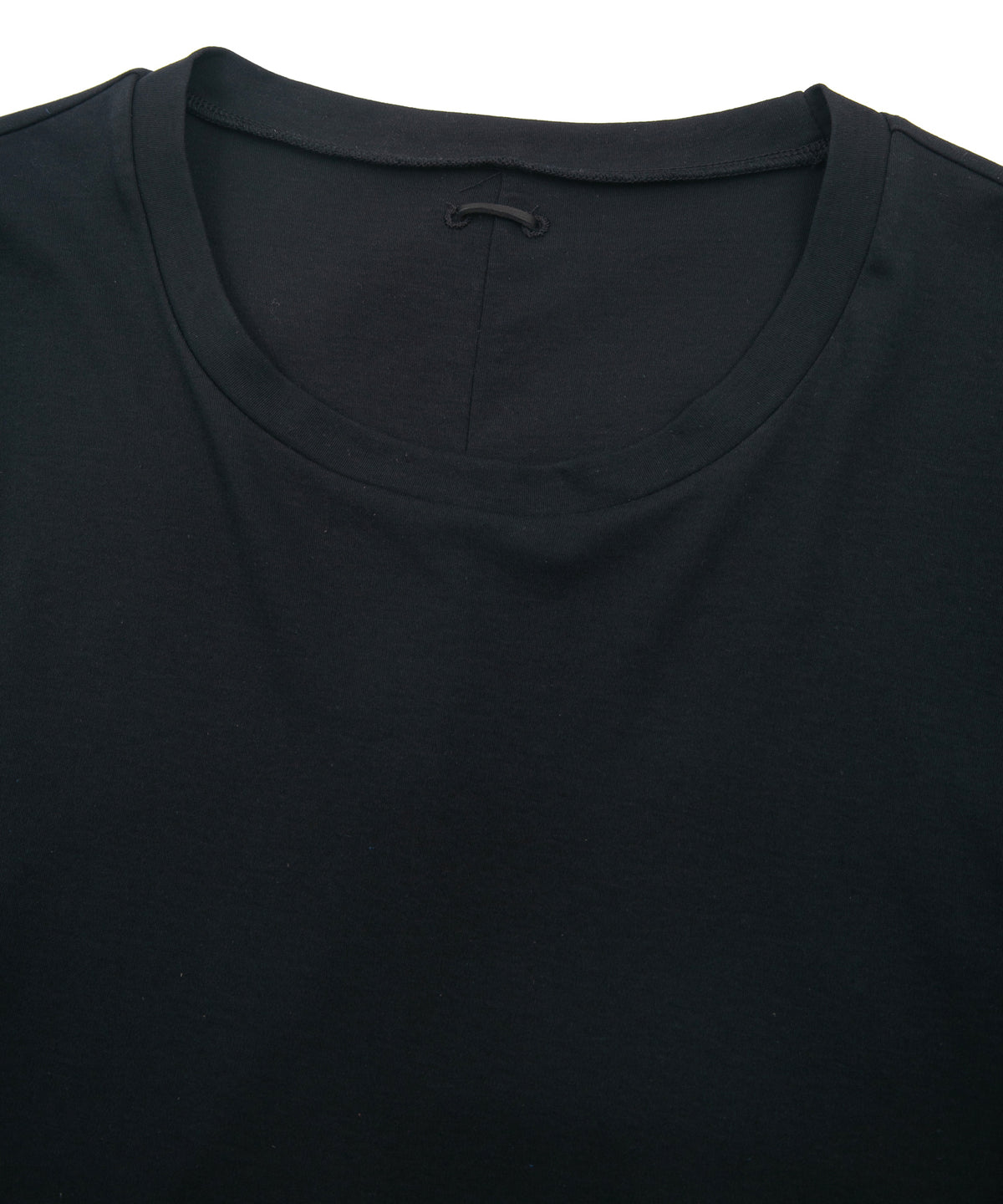 50/1 Supima Cotton High Twist Double Jersey Crew Neck T-Shirt - BLACK