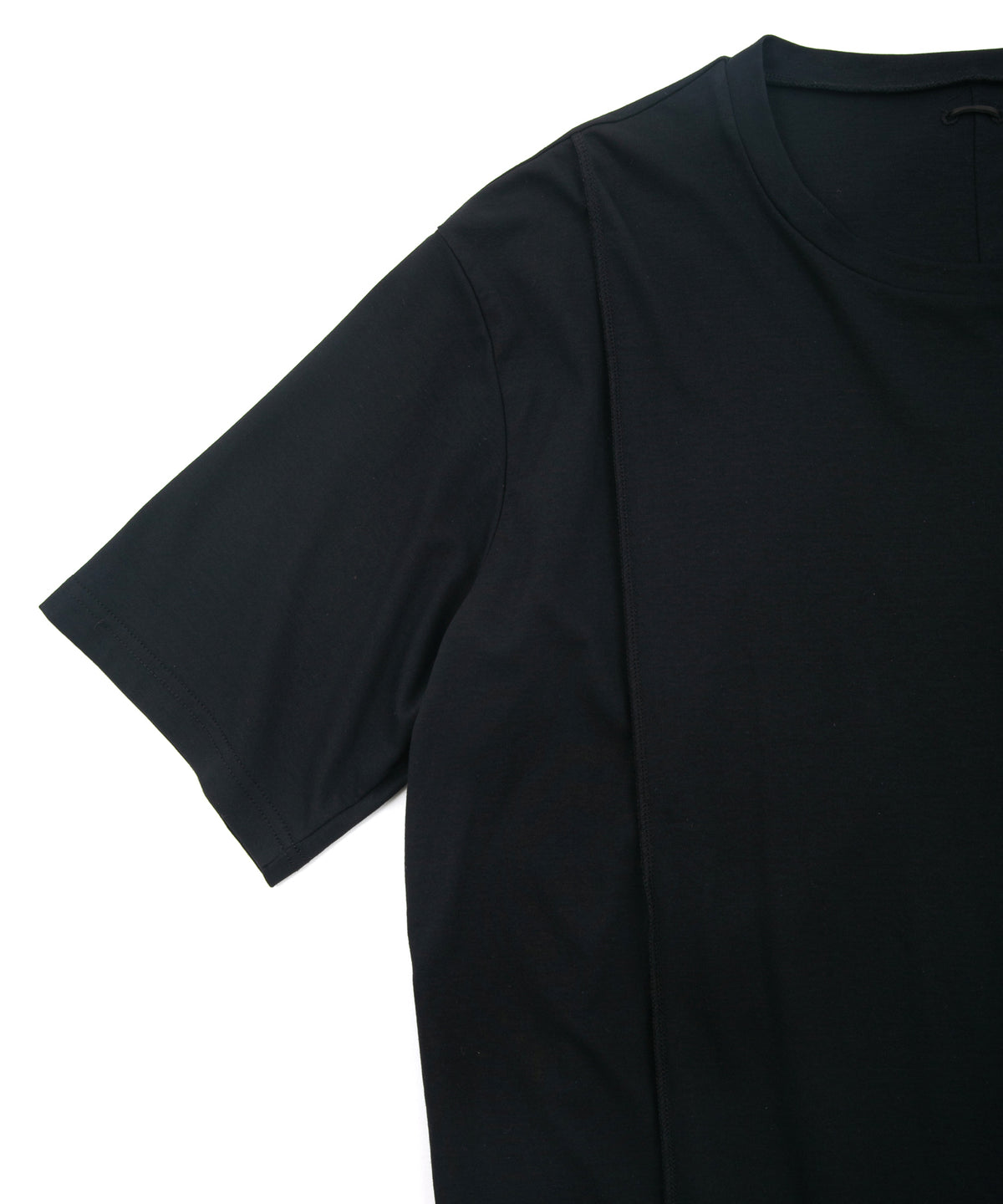 50/1 Supima Cotton High Twist Double Jersey Crew Neck T-Shirt - BLACK