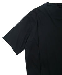 50/1 Supima Cotton High Twist Double Jersey Crew Neck T-Shirt - BLACK