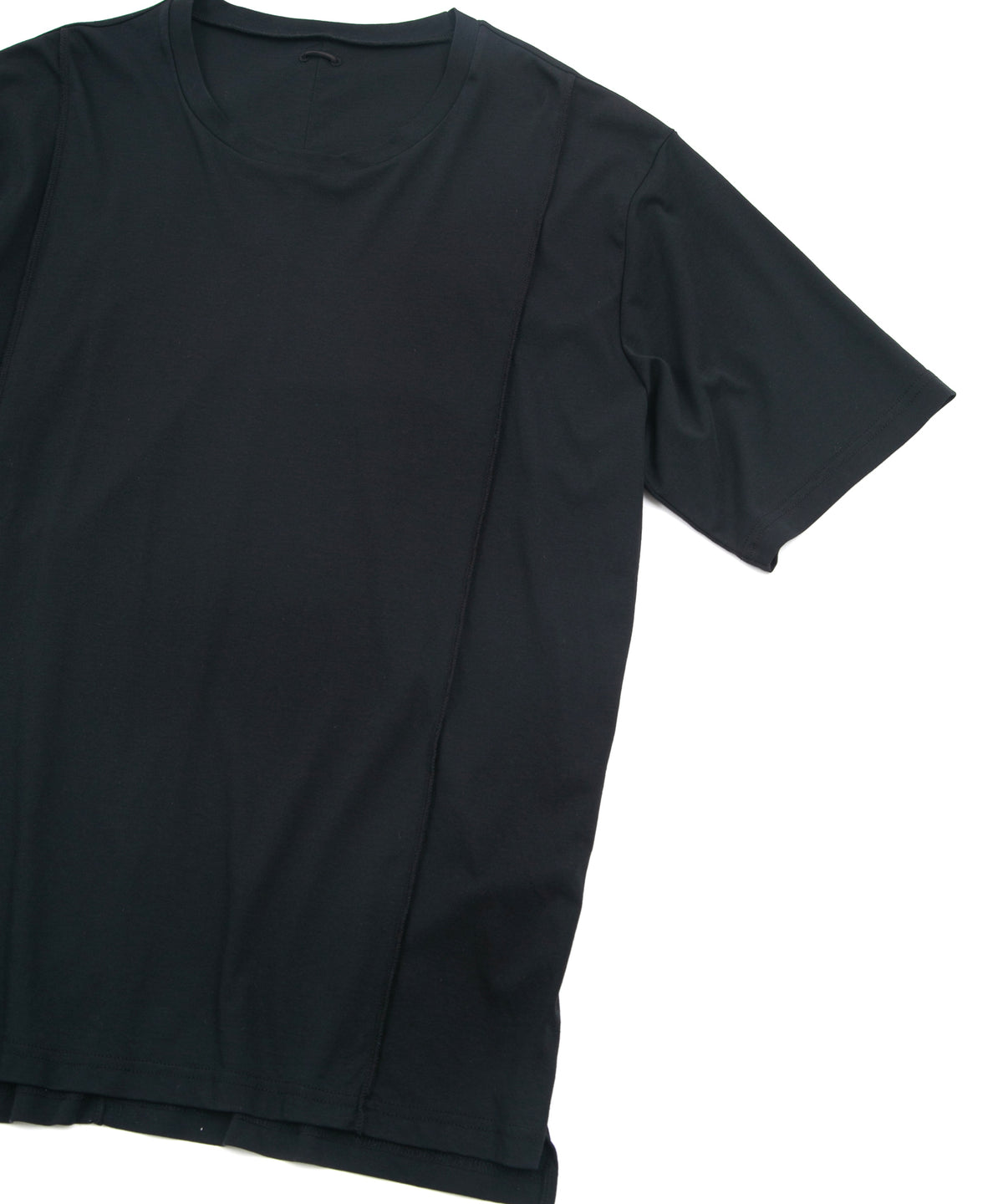 50/1 Supima Cotton High Twist Double Jersey Crew Neck T-Shirt - BLACK
