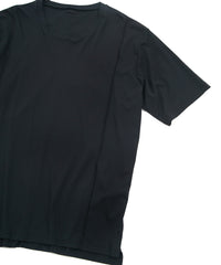50/1 Supima Cotton High Twist Double Jersey Crew Neck T-Shirt - BLACK