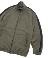 ポリ レーヨン ストレッチ ドビー トラックジャケット - YELLOW × NAVY