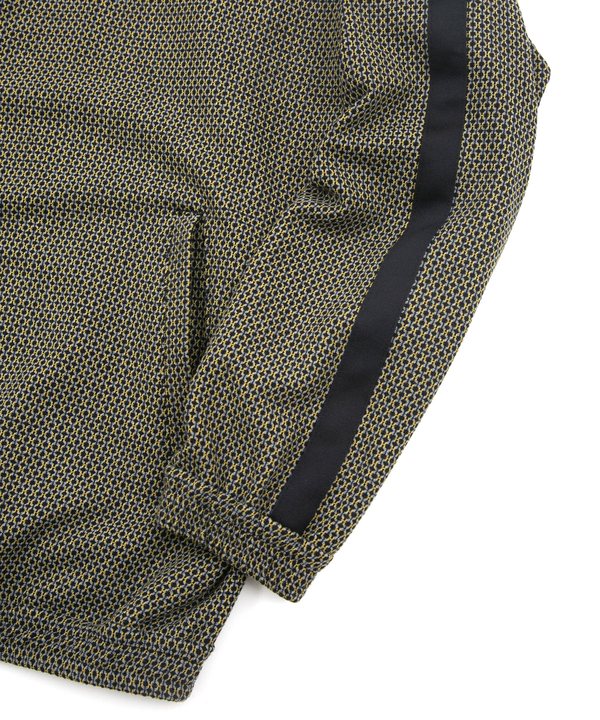 ポリ レーヨン ストレッチ ドビー トラックジャケット - YELLOW × NAVY