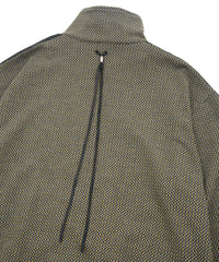 ポリ レーヨン ストレッチ ドビー トラックジャケット - YELLOW × NAVY