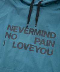 コットンナイロン ストレッチ ジャージ ノースリーブ フーディー - TURQUOISE