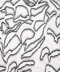 Cupra rayon print H/S open collar shirt - WHITE