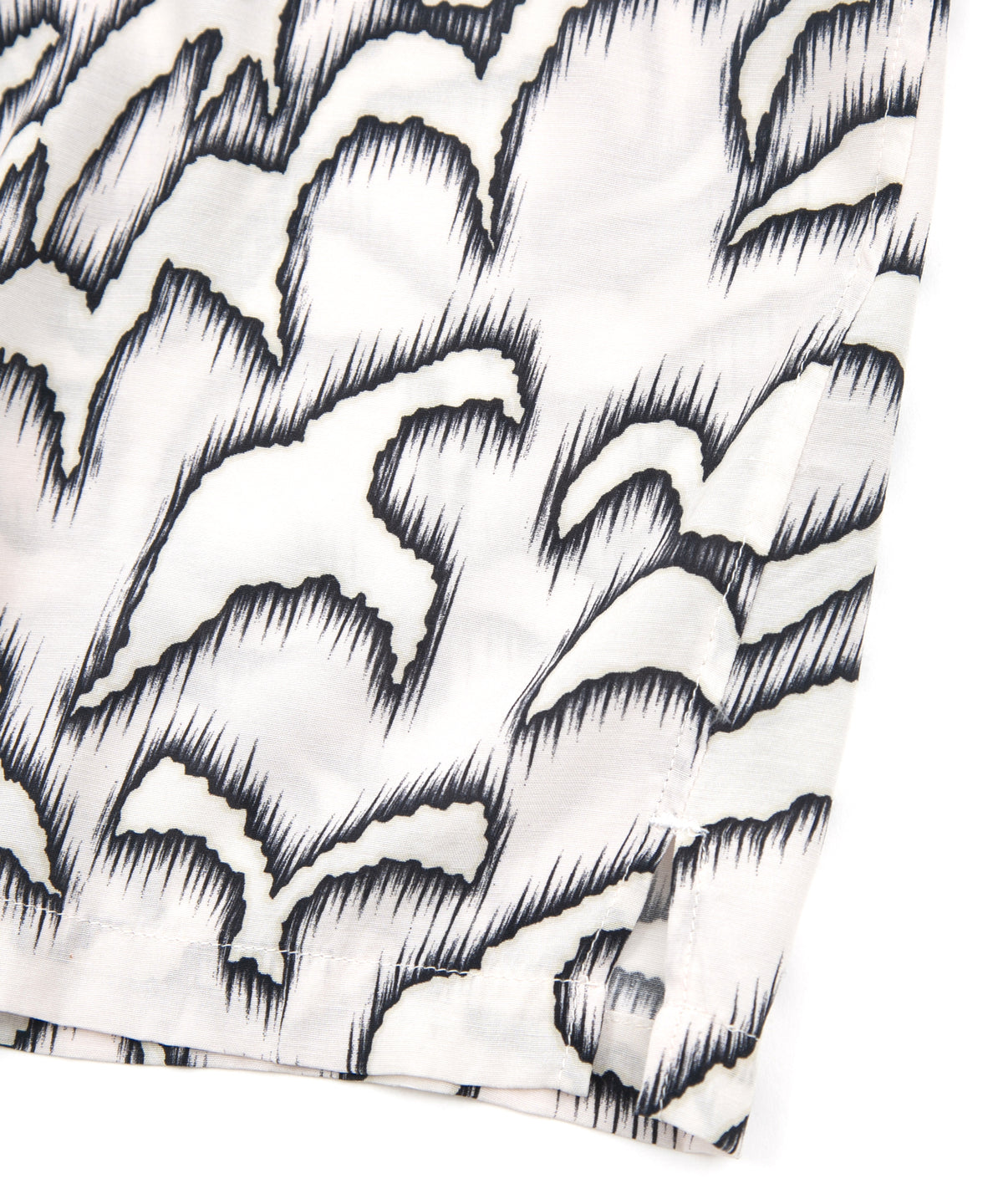 Cupra rayon print H/S open collar shirt - WHITE