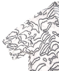 Cupra rayon print H/S open collar shirt - WHITE